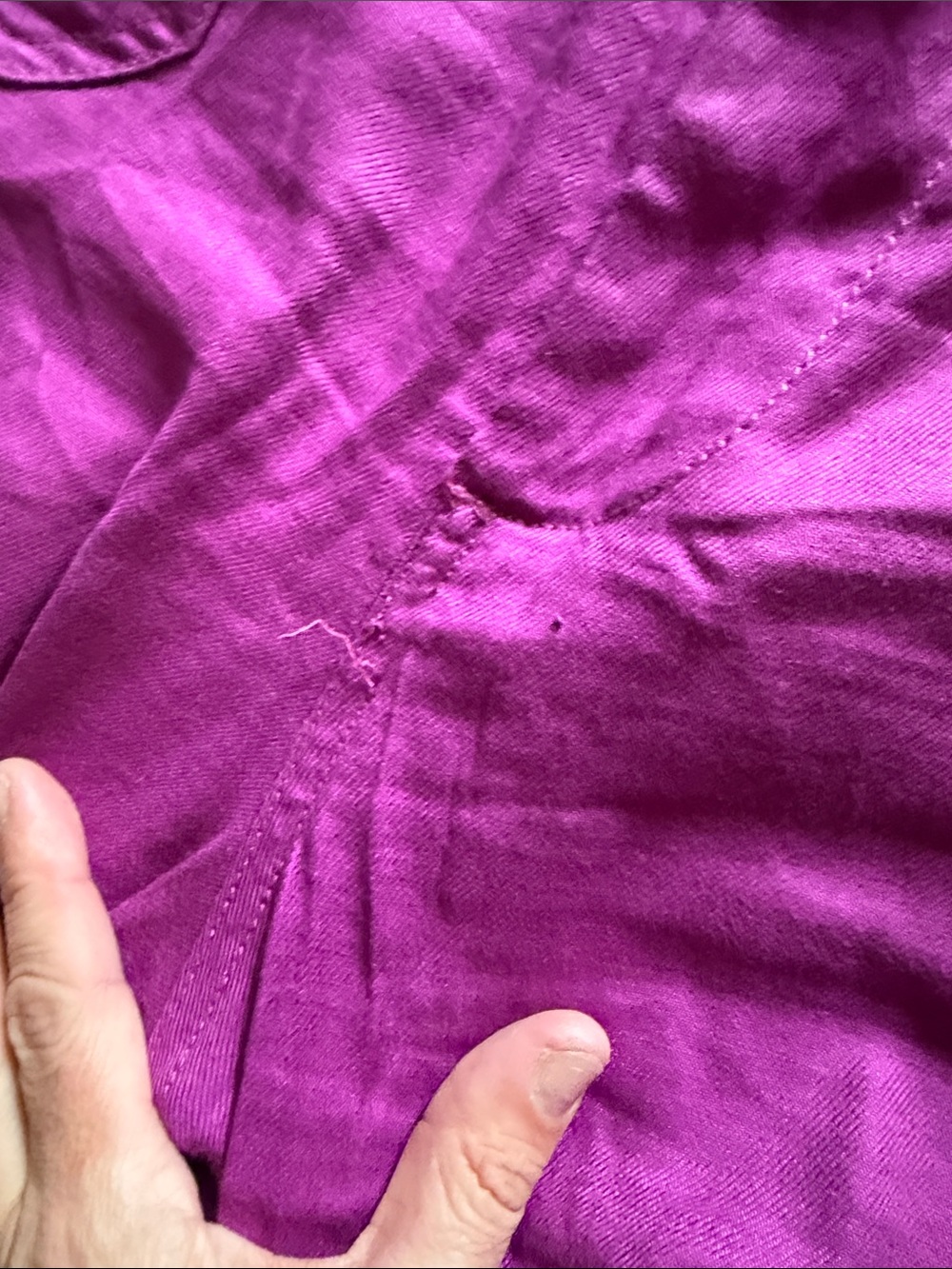 Maeve by Anthropologie Linen Cropped Colette Pants in fuchsia - Picture 5 of 8